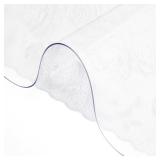 42x78 in Clear Plastic Table Cover