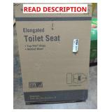 Elongated White Toilet Seat