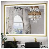 Rectangular Aluminum Framed LED Vanity Mirror