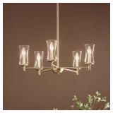 Taresa 5-Light Chandelier, Clear Glass