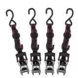 Husky 1 in. x 12 ft. Ratchet Tie-Down (4-Pack)