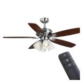 Hollis 52 in. Indoor LED Ceiling Fan, Remote