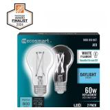 60W A19 Dimmable Filament LED Bulb (2-Pack)