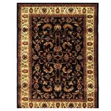 Royalty Black/Ivory 4 ft. x 5 ft. Rug
