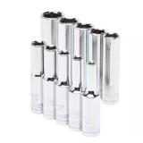 1/4 in. Drive Deep SAE Socket Set (10-Piece)