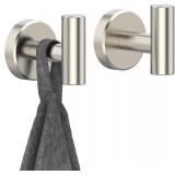Brushed Nickel Towel Hook 2 Pack, Wall Mount
