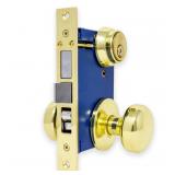 Premier Lock Polished Brass Deadbolt Door Knob