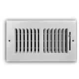 8 in. x 4 in. 2-Way Steel Register, White