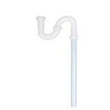 1-1/4 in. White Plastic Sink Drain S- Trap