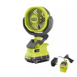 ONE+ 18V Cordless 4 in Clamp Fan Kit + Battery