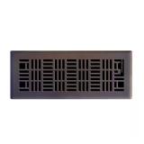 Art Nouveau 4x12 Steel Floor Register Cocoa