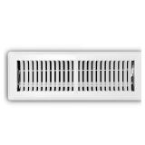 4x14 in. 2-Way Steel Floor Register White