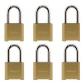 1-1/2in Combo Lock, 6 Pack