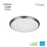 12 in. BN/Oil-Rubbed Bronze LED Flush Mount