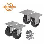 Shepherd 4 in. Black Caster Kit (4-Piece)