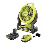RYOBI 18V Whisper 7-1/2' Fan Kit