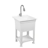 24 in Freestanding Utility Sink with Faucet