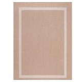 Beige 10x14 Modern Bordered Rug