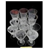 Set of Vintage Glass Stemware