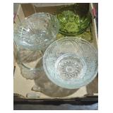 Collection of Vintage Pressed Glass Bowls