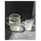 Pair of glass pitchers