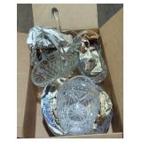 Set of Cut Glass Baskets and Bowl