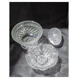 Set of Cut Glass Decorative Items