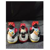 Black Americana Salt and Pepper Shakers