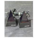 Pair of Pyramid-Shaped Radio Antennas.