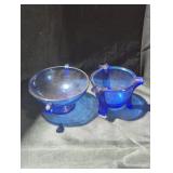 Pair of Blue Glass Bowls