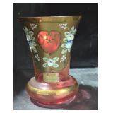 Small red vase.