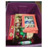 Assorted Vintage Glass Christmas Ornaments.
