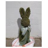 Faux Moss Easter Bunny Decor
