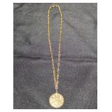 Gold Colored Pisces Necklace