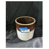 Rustic Two-Tone Stoneware Crock