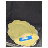 Honeycomb Motif Serving Platter and white serving
