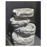 Tiered Rock-Look Tabletop Fountain