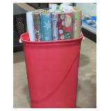 Christmas wrapping paper tote lot.