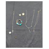 Assorted Jewelry Collection with Heart Pendants