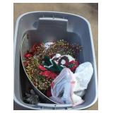 Christmas decor tote lot.