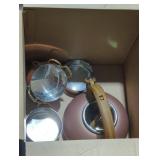 Rose-Toned Tea Set with Wooden Handles