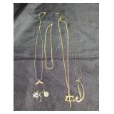Gold Colored Necklace Lot