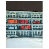 Vintage match box mini case with 5 match box cars