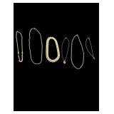 6 costume Jewelry necklaces lot.