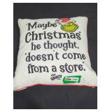 Grinch pillow.
