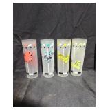 Set of Four Carousel Animal Glasses.