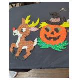 Set of Festive Plastic Wall Hangings.