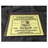 Longwood Plantation Syrup Label Plaque