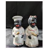 Black Americana Salt and Pepper Shakers
