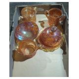 Carnival glass box lot.